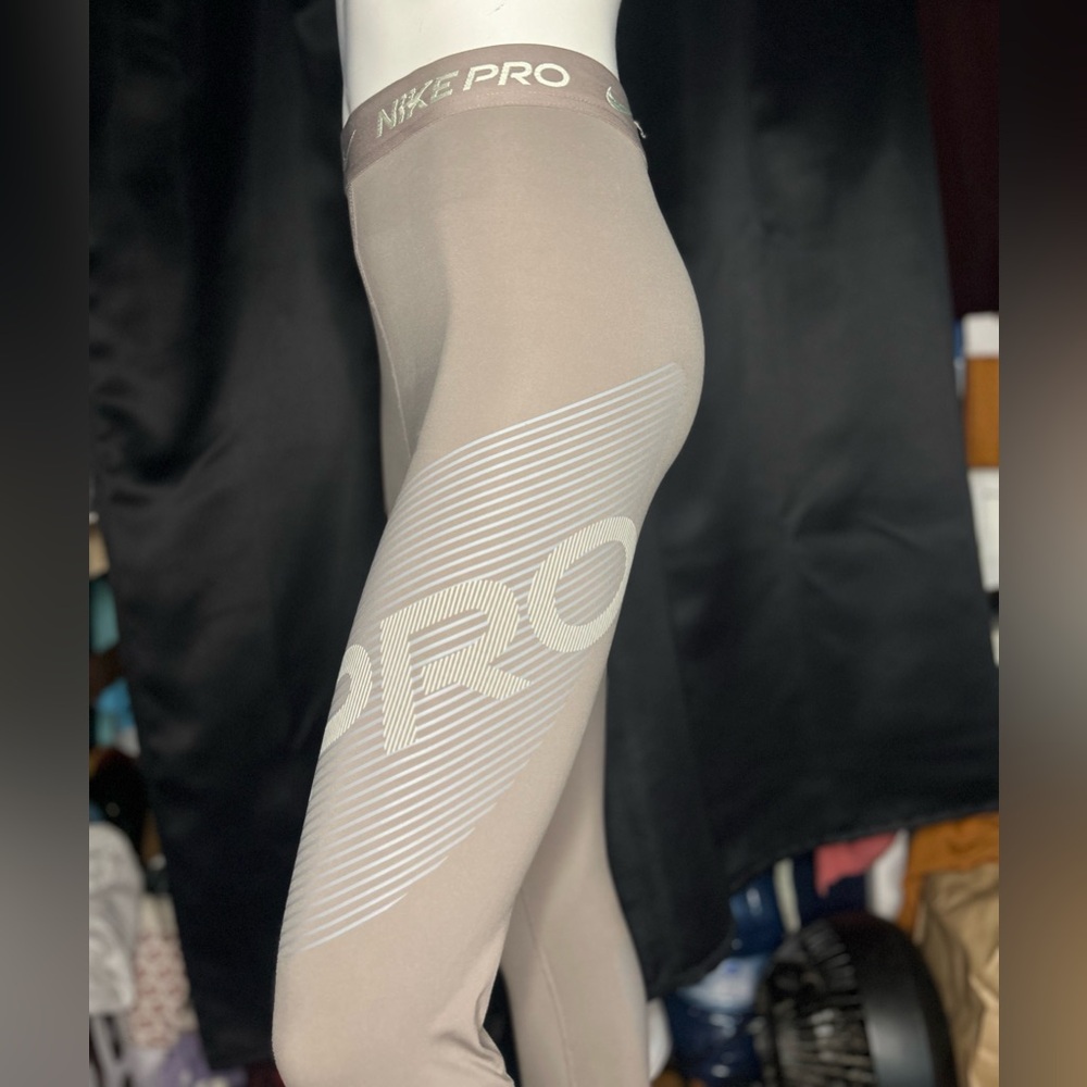 Nike Pro Compression Tights - Tan - Picture 3 of 7